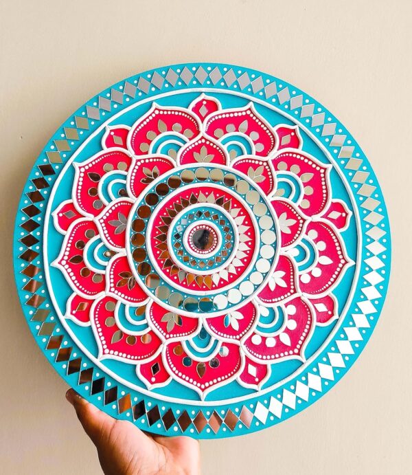 Echoes of Kutch" Lippan Wall Art, Home Decor - Image 3
