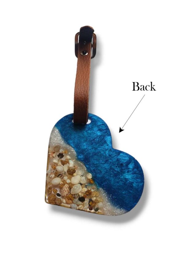 Luggage Bag tag Heart Shape Ocean Theme Resin - Image 3