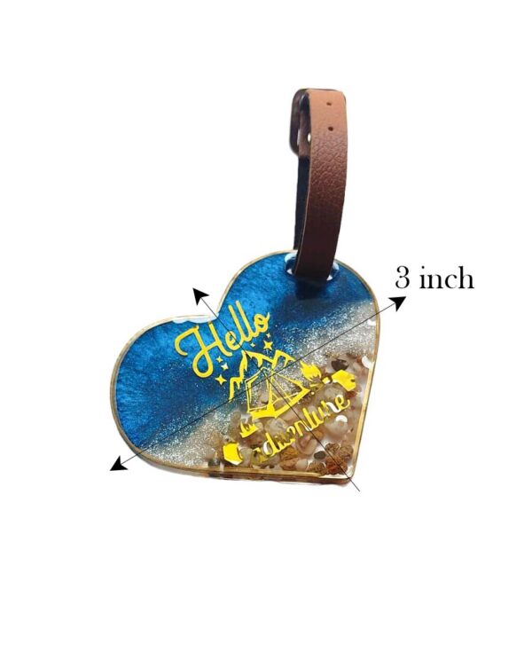 Luggage Bag tag Heart Shape Ocean Theme Resin - Image 4