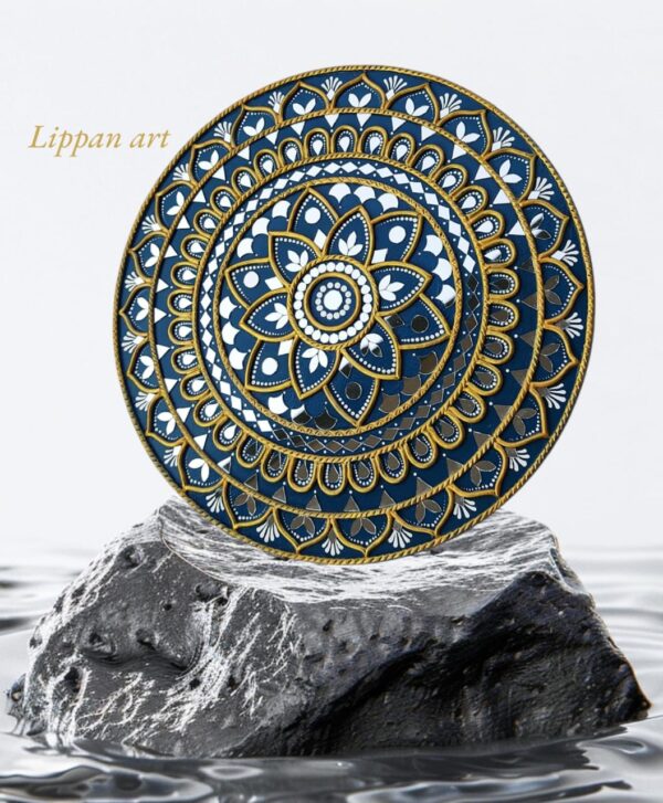 Handmade Mirror Lippan Art For Wall Decor - Image 3