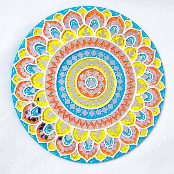 Mandala Lippan Art wall hanging (12X12) Home decor - Image 2