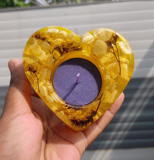 Heart-Shaped Floral Tealight Holder (set 2) - Image 4