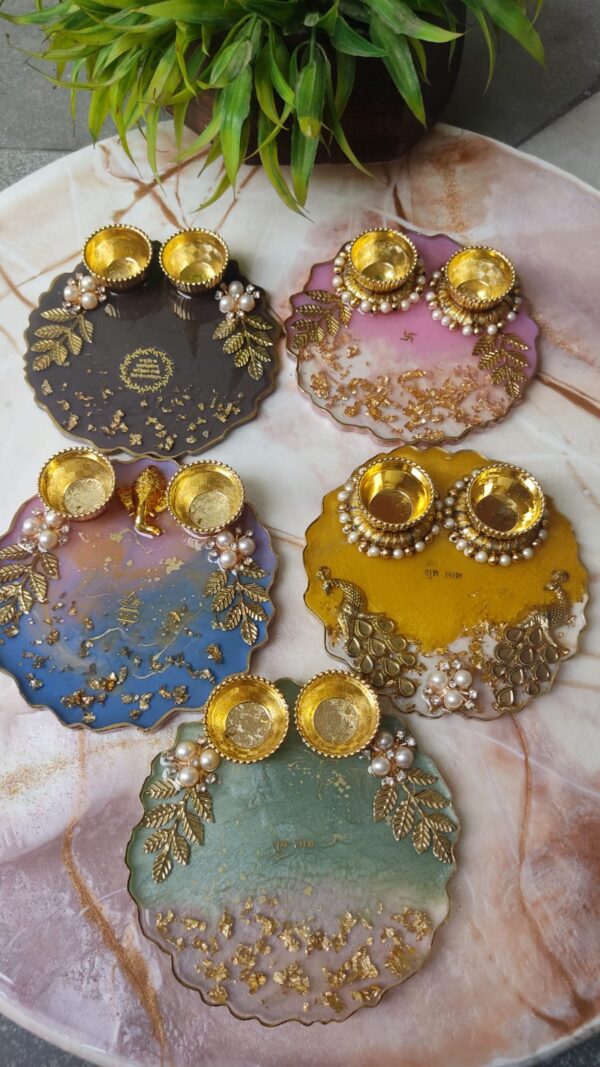 Unique Resin Pooja Platter – Perfect for Worship - Image 4