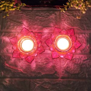 Lotus Tealight Candle Holder- Set of 2