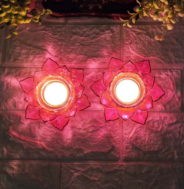 Lotus Tealight Candle Holder- Set of 2