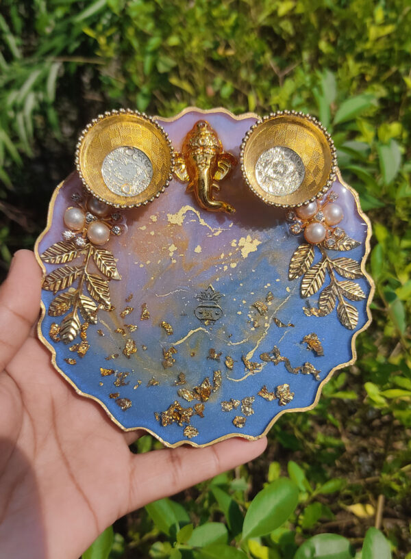 Unique Resin Pooja Platter – Perfect for Worship - Image 5