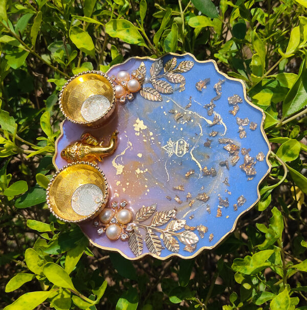 Unique Resin Pooja Platter – Perfect for Worship