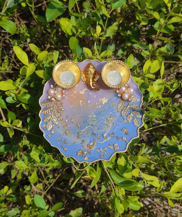 Unique Resin Pooja Platter – Perfect for Worship - Image 2