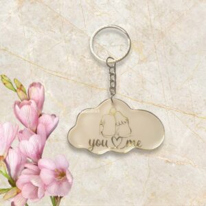 Handmade Cloud-Shaped Resin Keychain