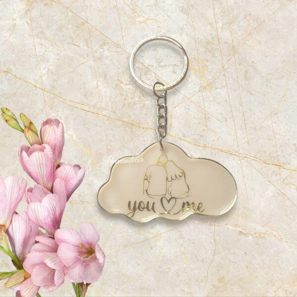 Handmade Cloud-Shaped Resin Keychain