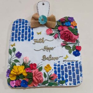 Russian Sculpture Flower Chopping Board for Home Decor