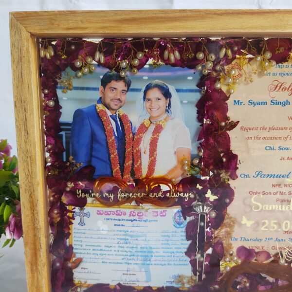 Varmala Preservation-9*12 Inches Teakwood Photo Frame - Image 5