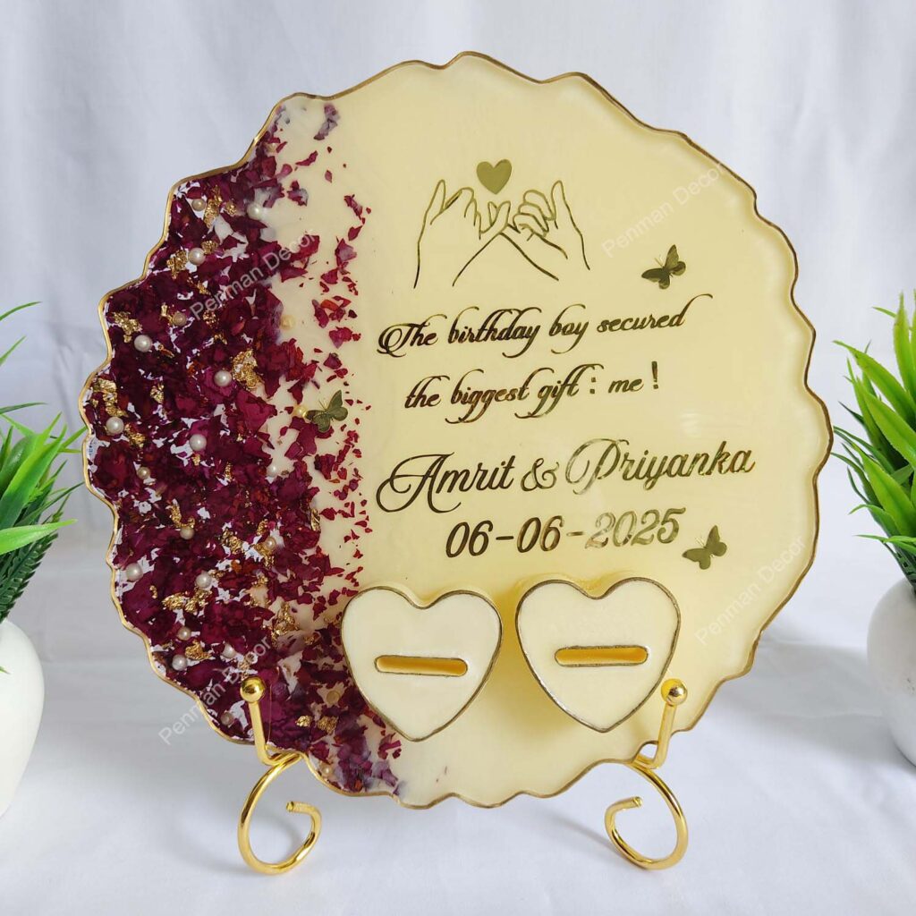 Customized Engagement Ring Platter- Model 1 - PENMAN Decor