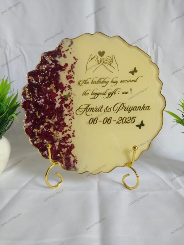 Customized Engagement Ring Platter- Model 1 - Image 7