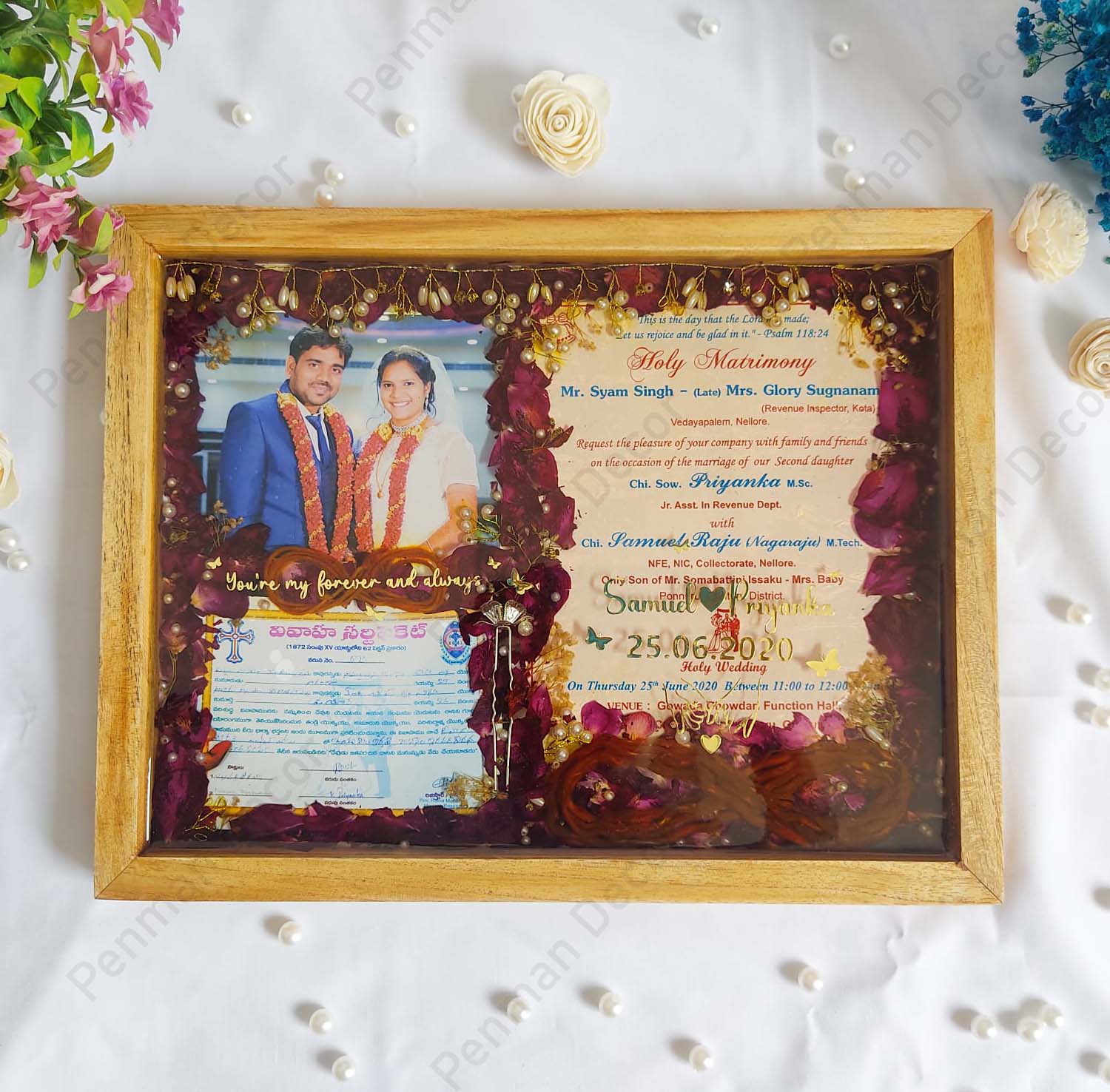 Varmala Preservation-9*12 Inches Teakwood Photo Frame