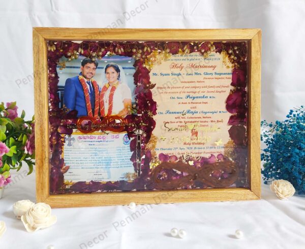 Varmala Preservation-9*12 Inches Teakwood Photo Frame - Image 3