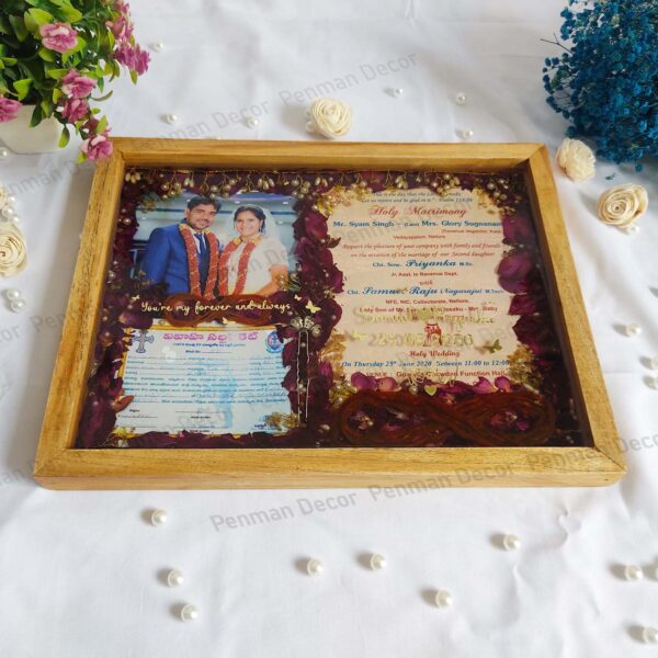 Varmala Preservation-9*12 Inches Teakwood Photo Frame - Image 2